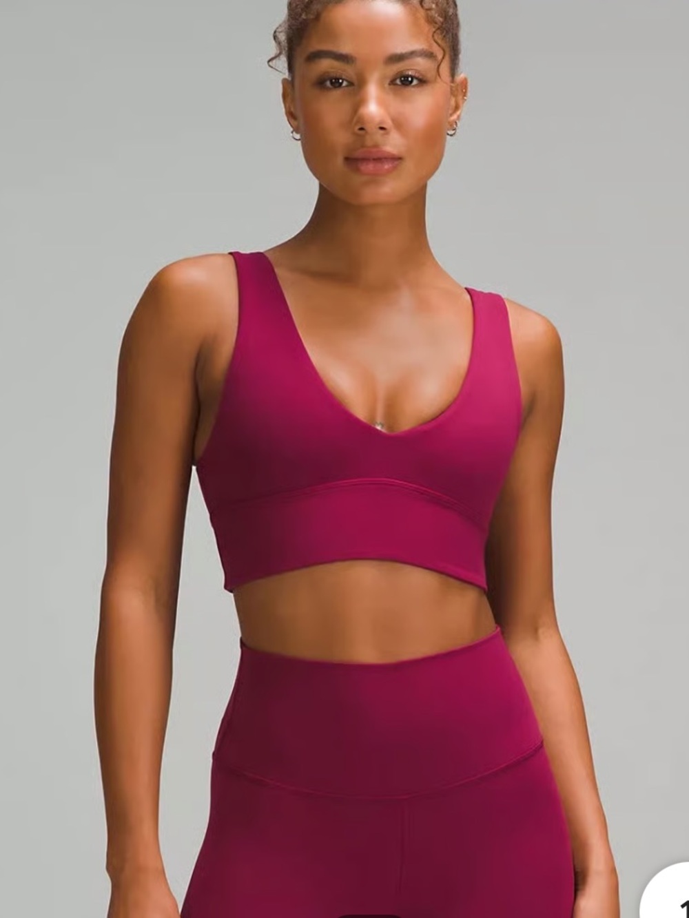 lululemon athletica Align V-Neck Light Support Bra in Sonic pink. Size